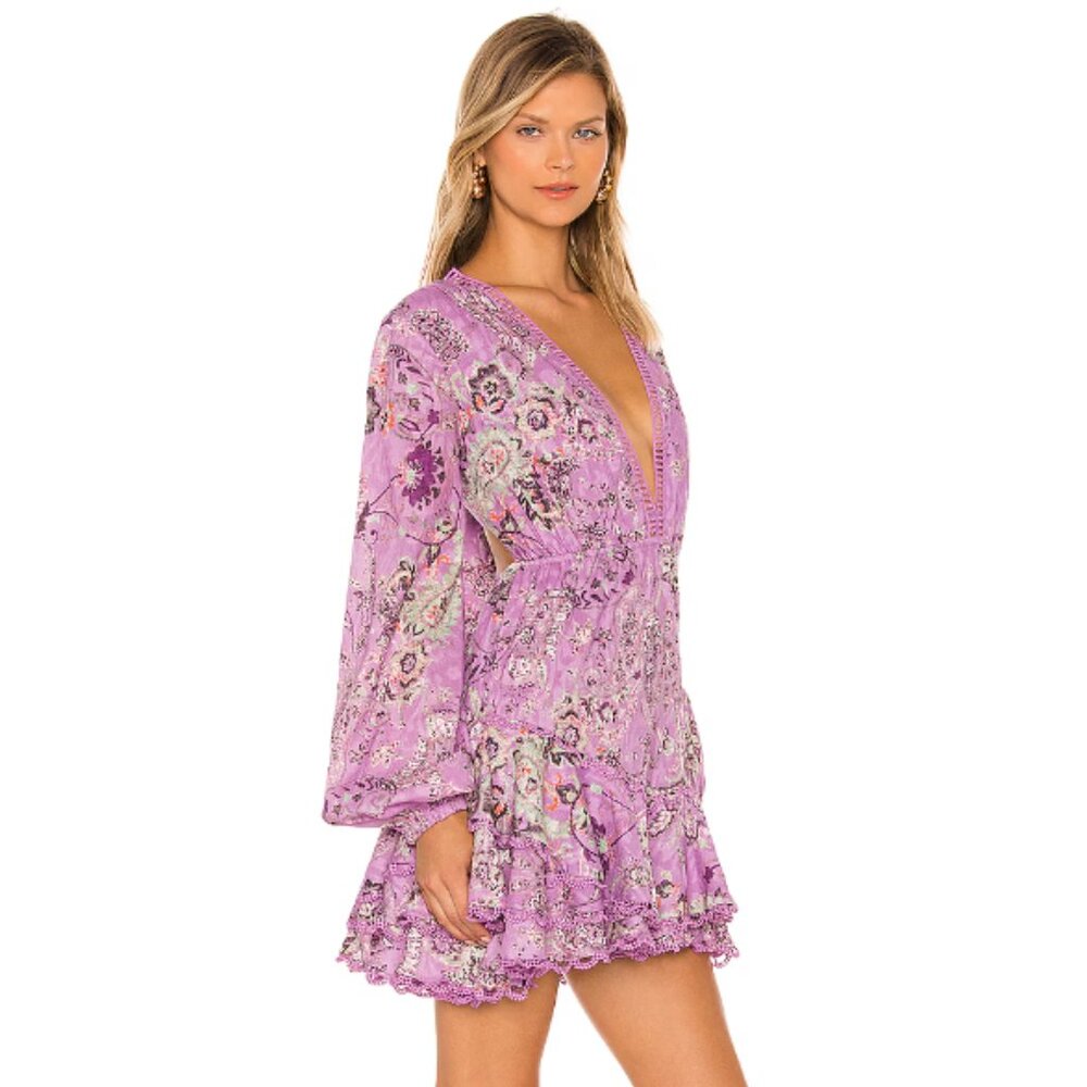 Anthropologie X Hemant and Nandita Mavi Mini Dress  Orchid Small - Picture 4 of 16